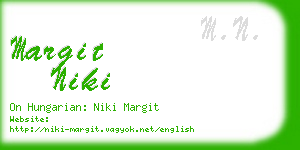 margit niki business card